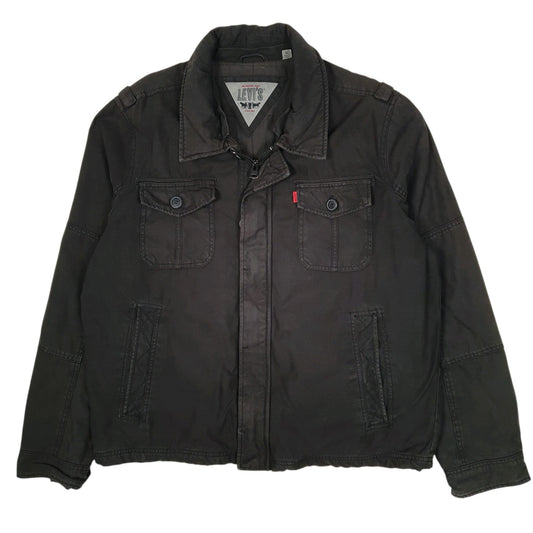 Mens Black Levis Bomber  Coat