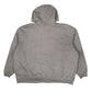 Mens Grey Carhartt Hoodie Quilt Lined Full Zip Jumper