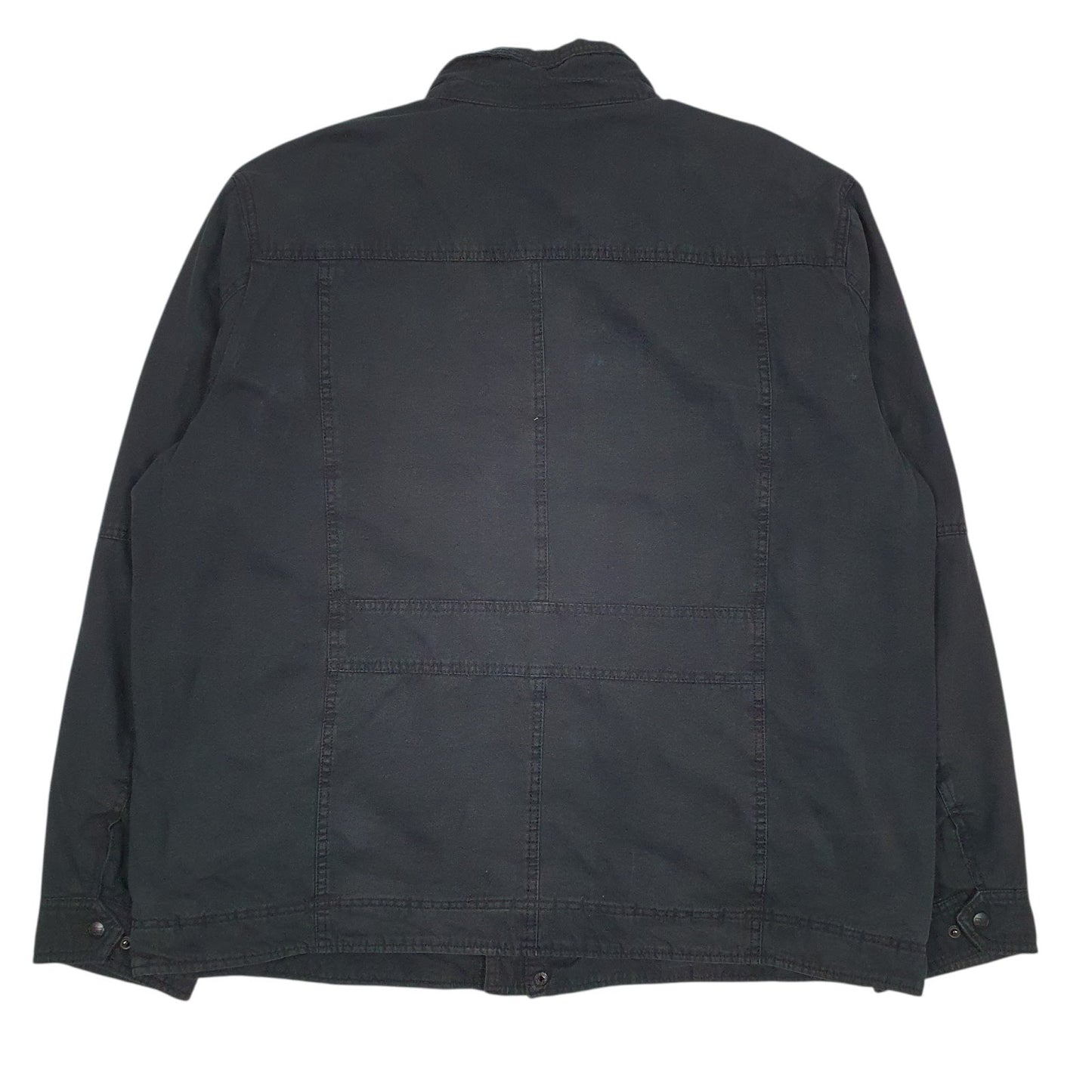Mens Black Levis Padded Military Hoodie Coat
