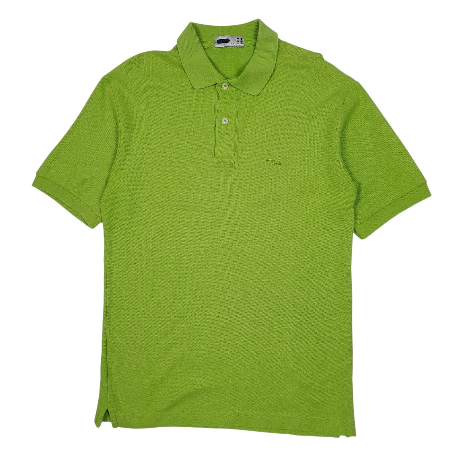 Mens Green Fila  Short Sleeve Polo Shirt