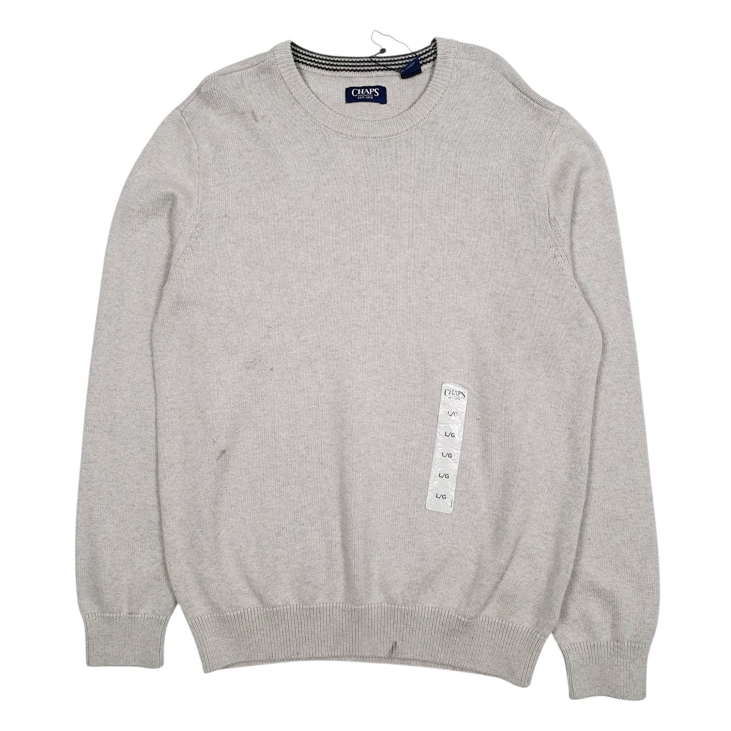 Mens Grey Chaps  Crewneck Jumper