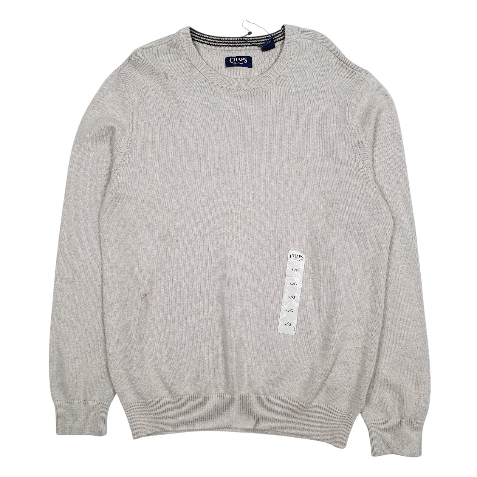 Mens Grey Chaps  Crewneck Jumper