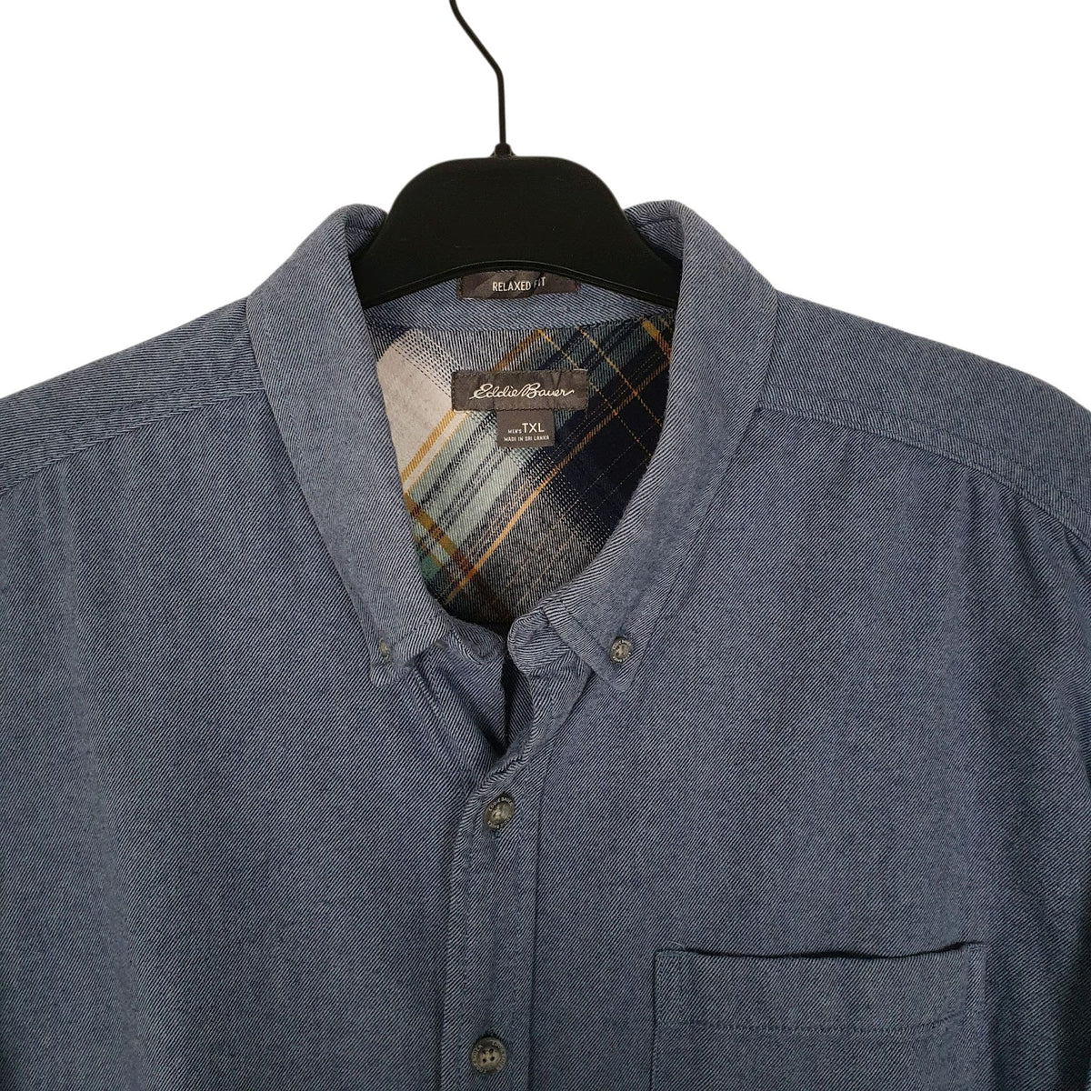 Mens Blue Eddie Bauer Heavy Thick  Shirt