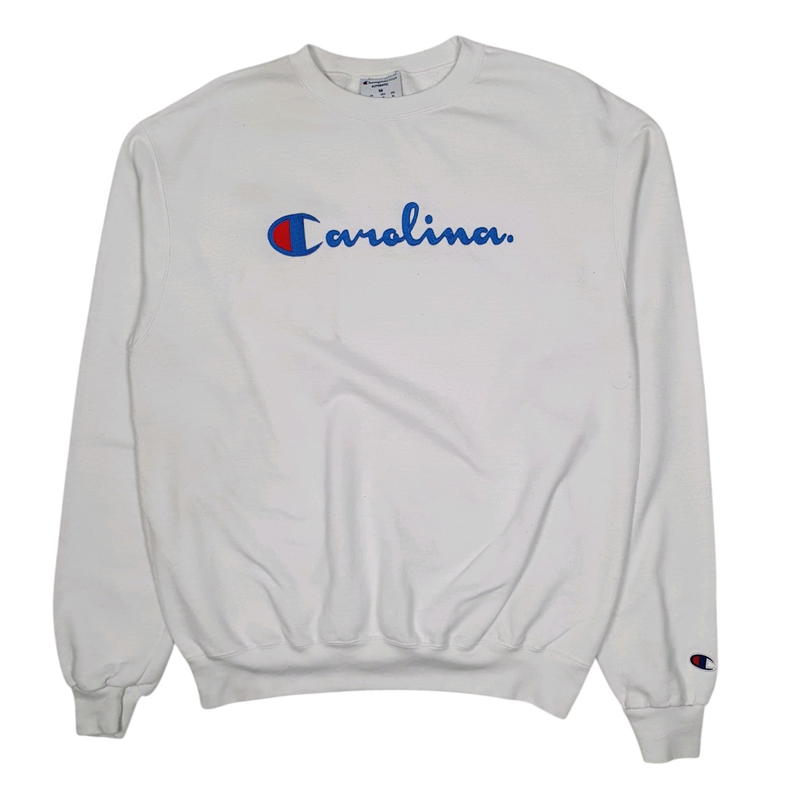 Mens White Champion Carolina Crewneck Jumper