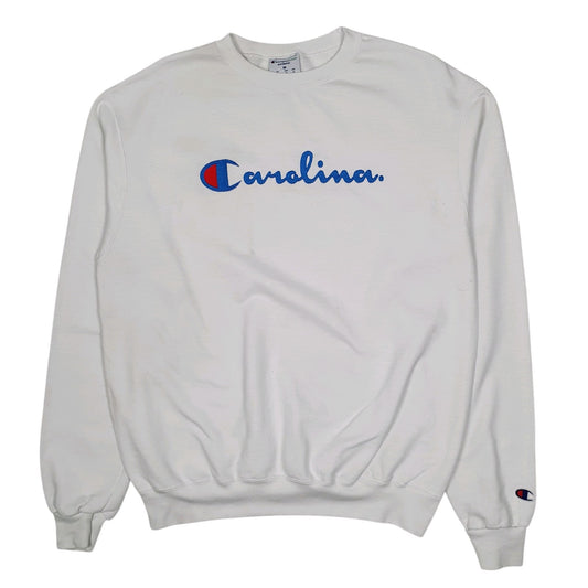 Mens White Champion Carolina Crewneck Jumper