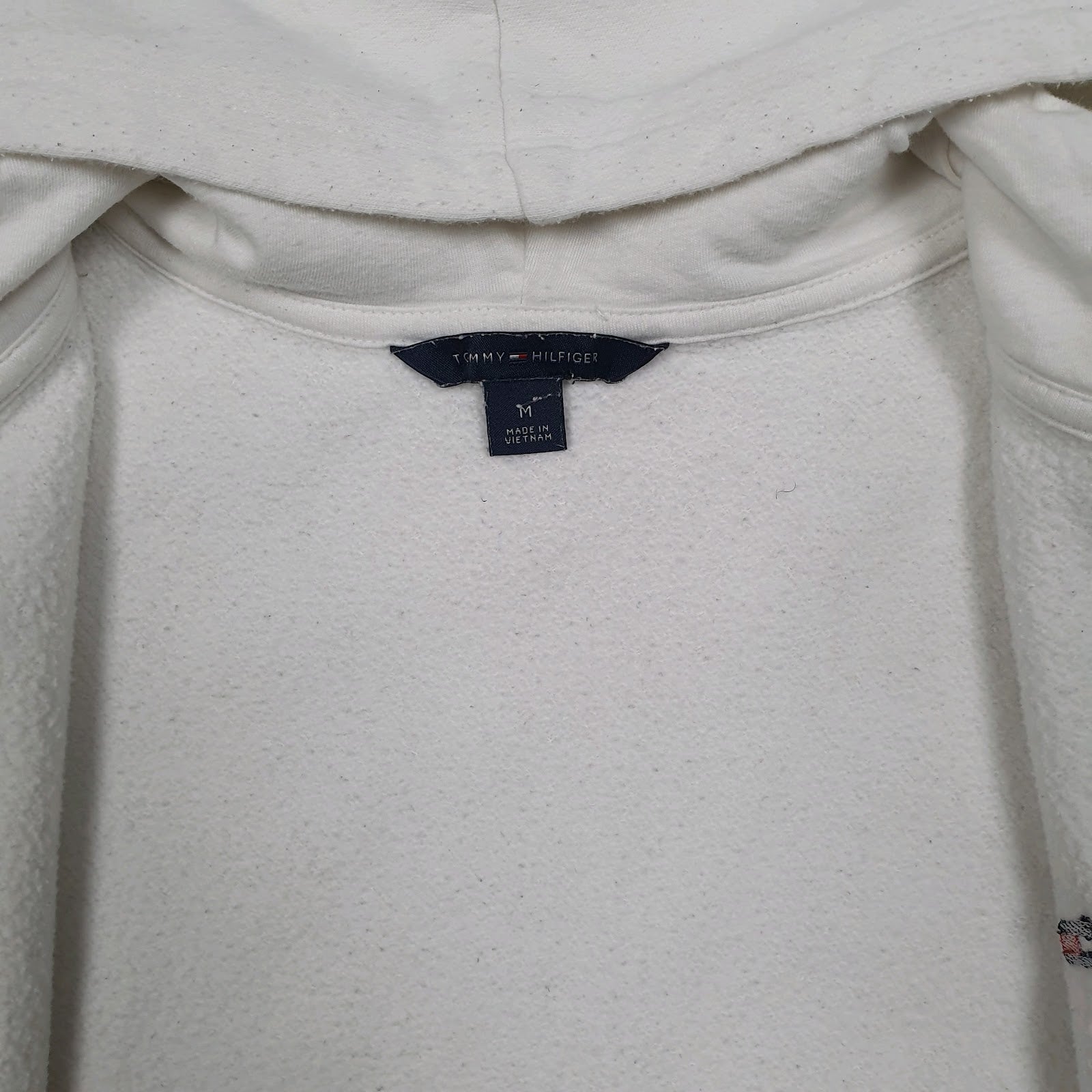 Womens White Tommy Hilfiger Hoodie Full Zip Jumper