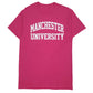 Mens Pink Unbranded Manchester University Short Sleeve T Shirt