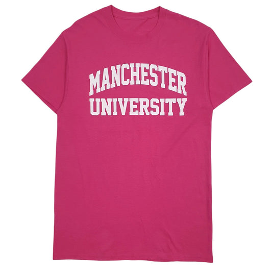 Mens Pink Unbranded Manchester University Short Sleeve T Shirt