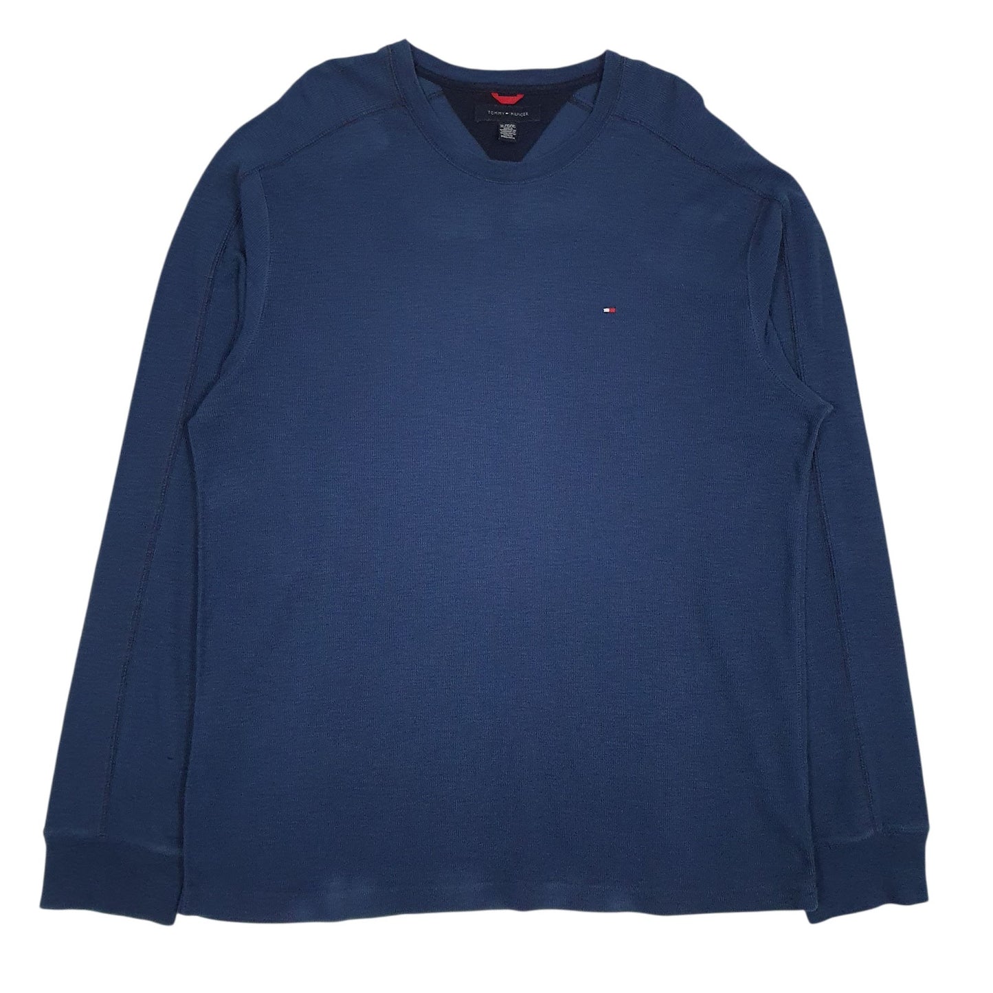 Mens Navy Tommy Hilfiger Lightweight Crewneck Jumper