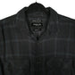 Mens Grey Kenneth Cole Flannel Plaid  Shirt