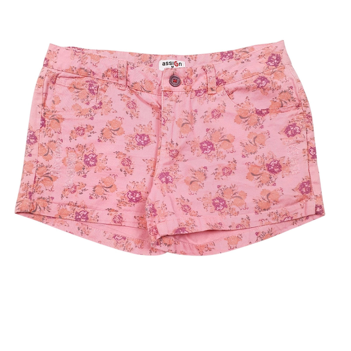 Womens Pink Assign  Chino Shorts