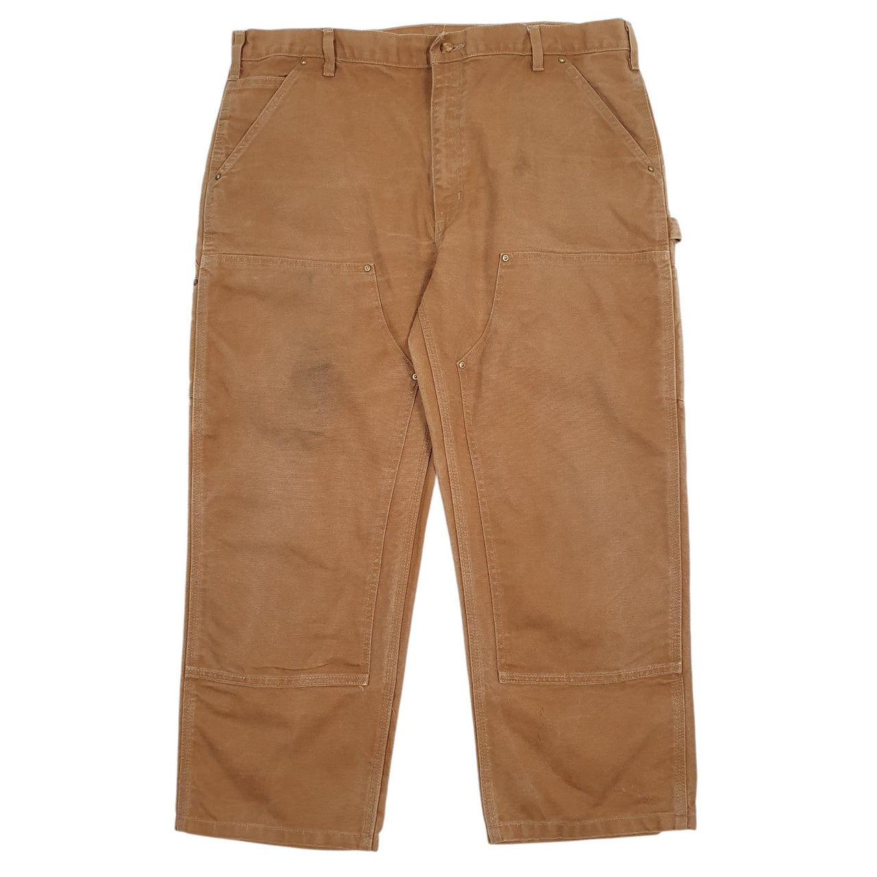 Mens Brown Carhartt Double Knee Carpenter JeansW40 L28
