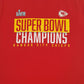 Mens Red Unbranded Kansas City Chiefs Super Bowl Champions  T Shirt