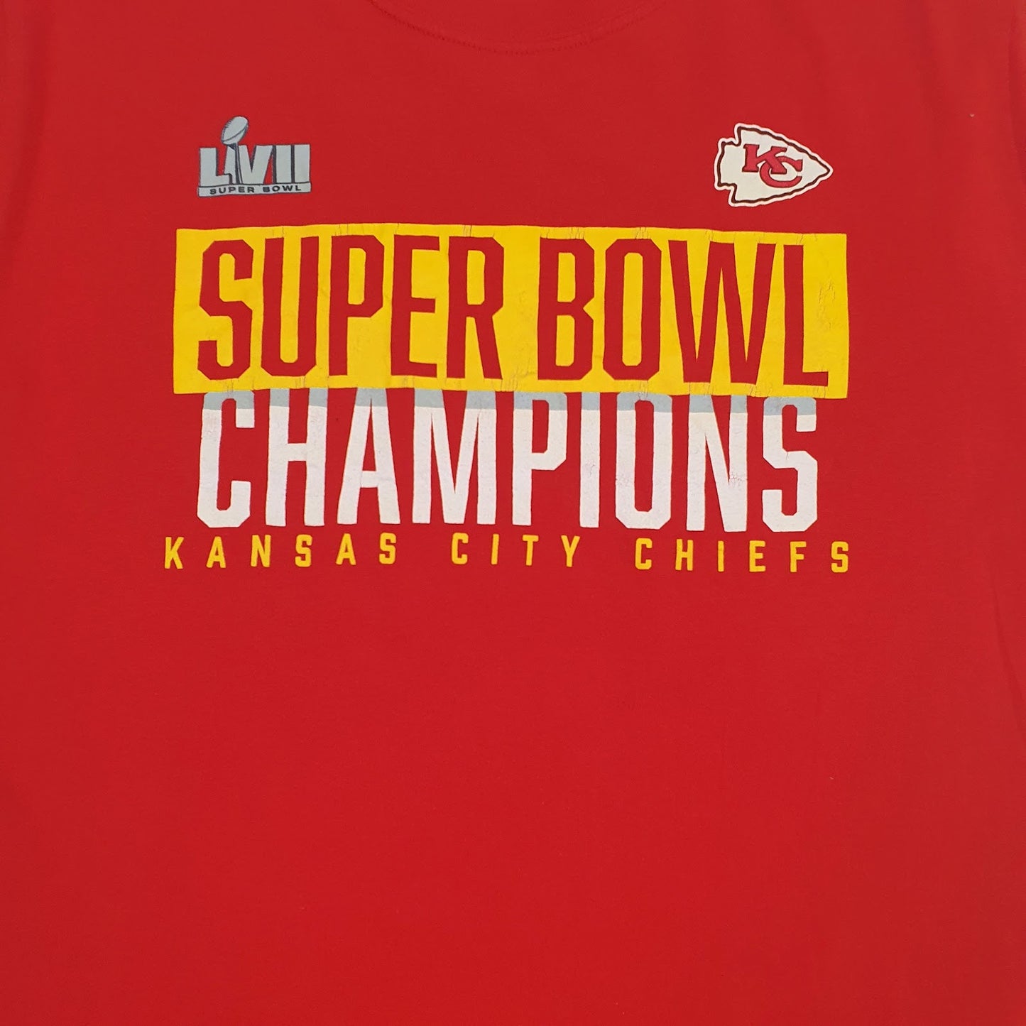 Mens Red Unbranded Kansas City Chiefs Super Bowl Champions  T Shirt