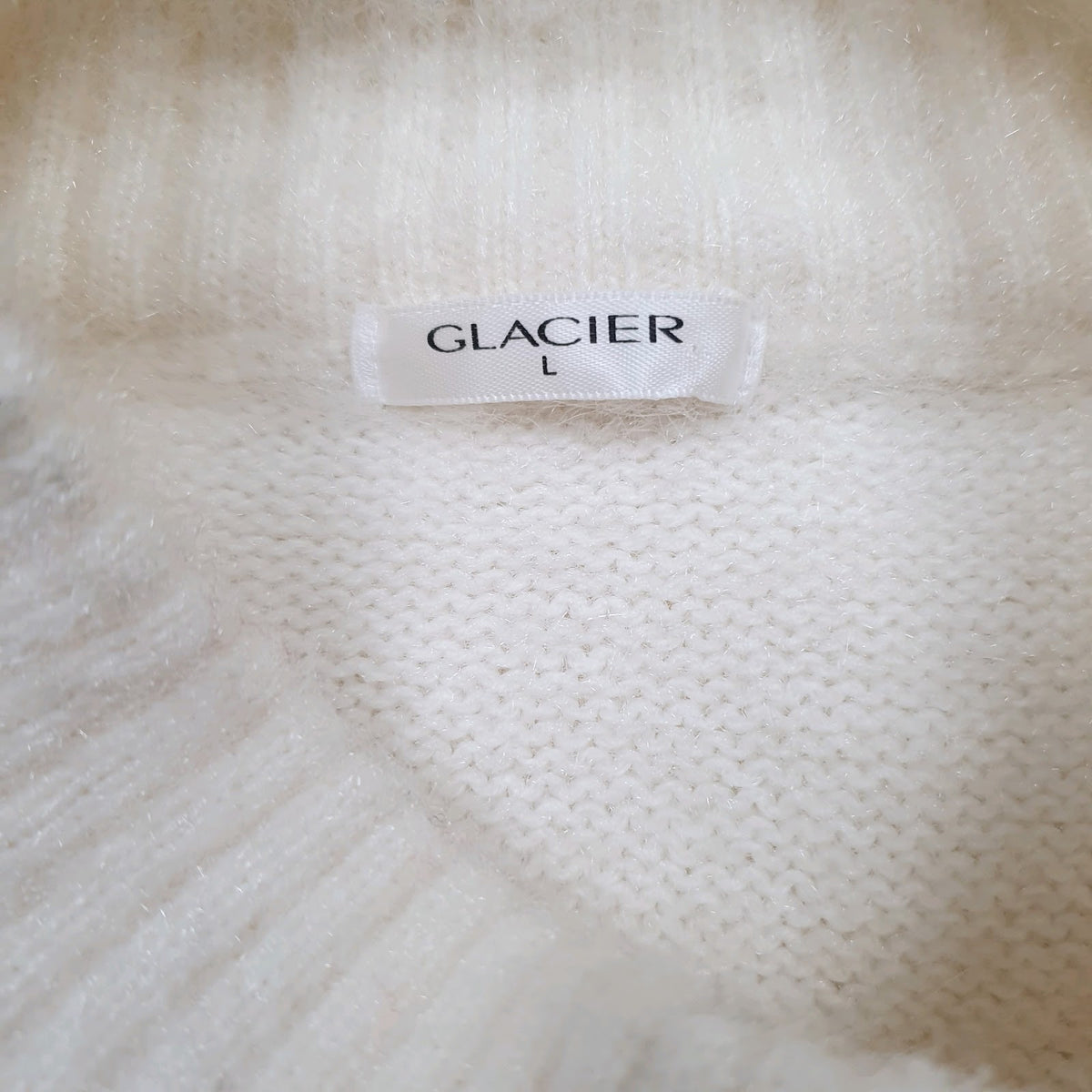 Womens Cream Glacier Fluffy Knit Crewneck Jumper