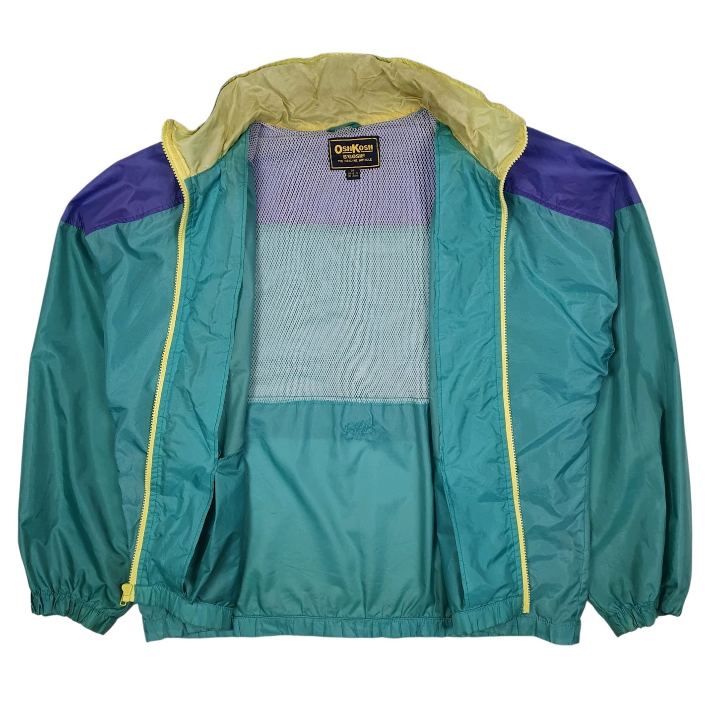 Mens Green OshKosh Vintage 90s Hoodie Coat