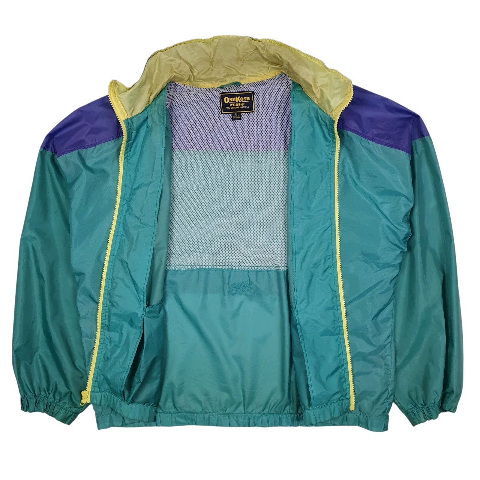 Mens Green OshKosh Vintage 90s Hoodie Coat