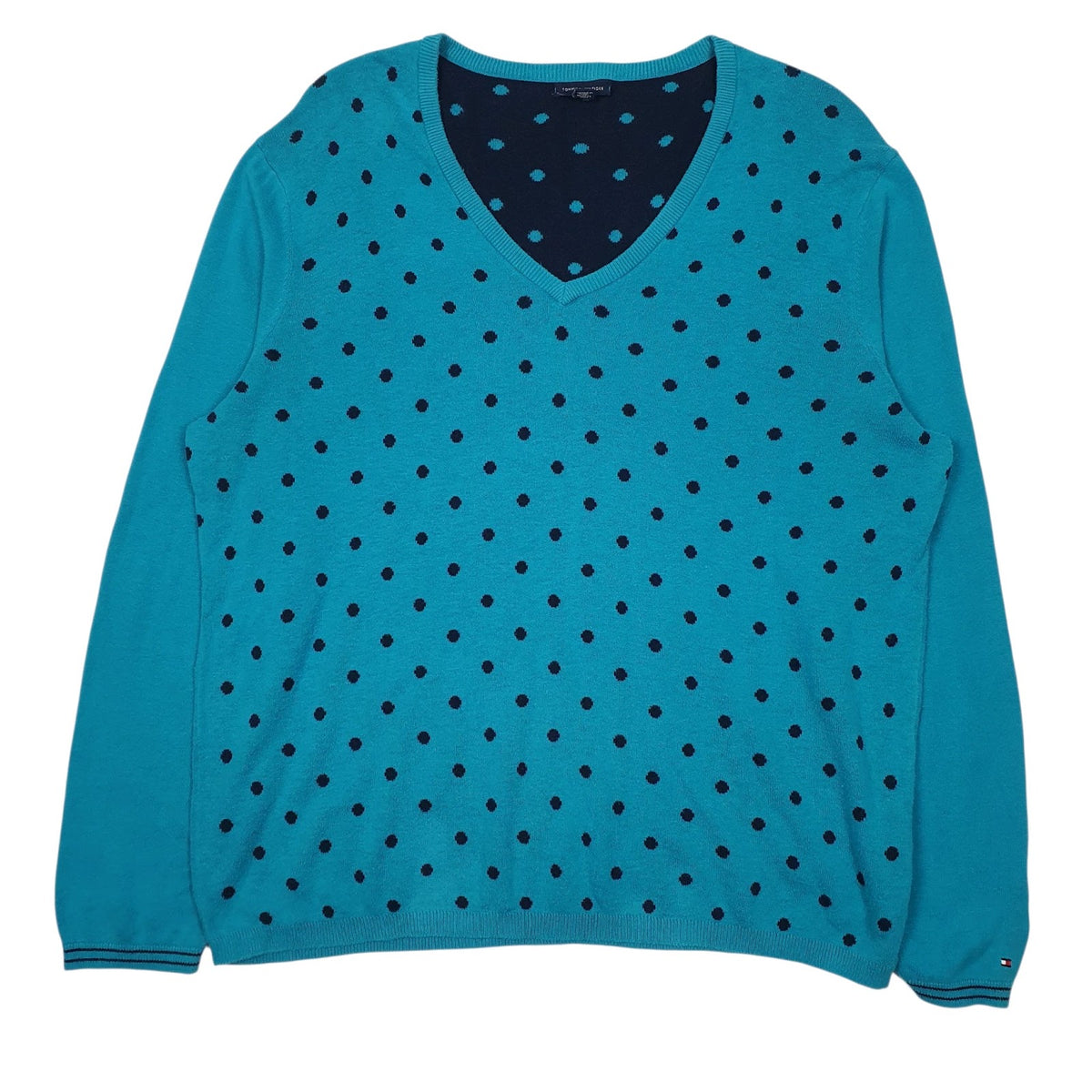 Mens Blue Tommy Hilfiger  V Neck Jumper