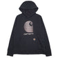 Womens Black Carhartt Relaxed Spellout Hoodie Jumper