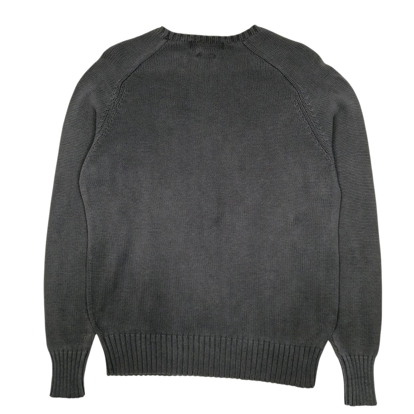 Mens Grey Polo Ralph Lauren Chunky Knit Crewneck Jumper