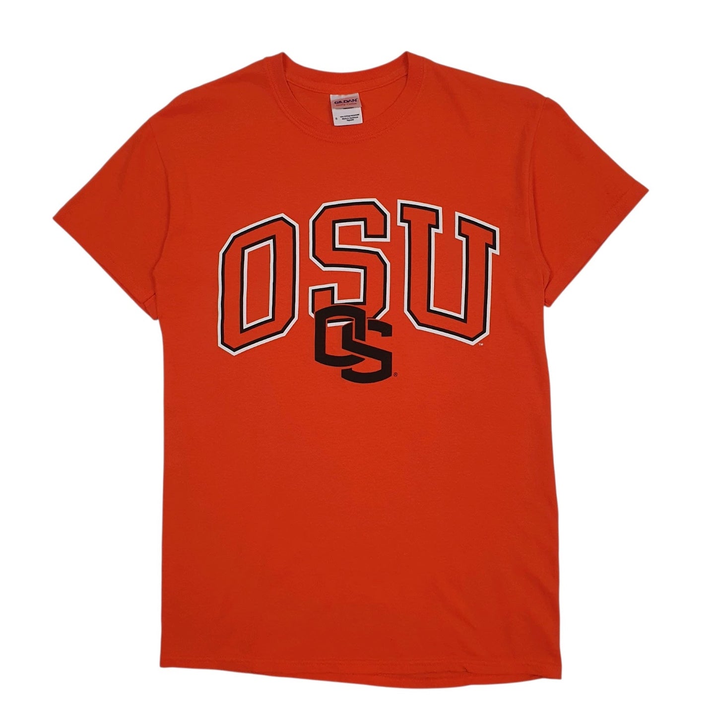 Mens Orange Gildan Oklahoma State University Short Sleeve T Shirt