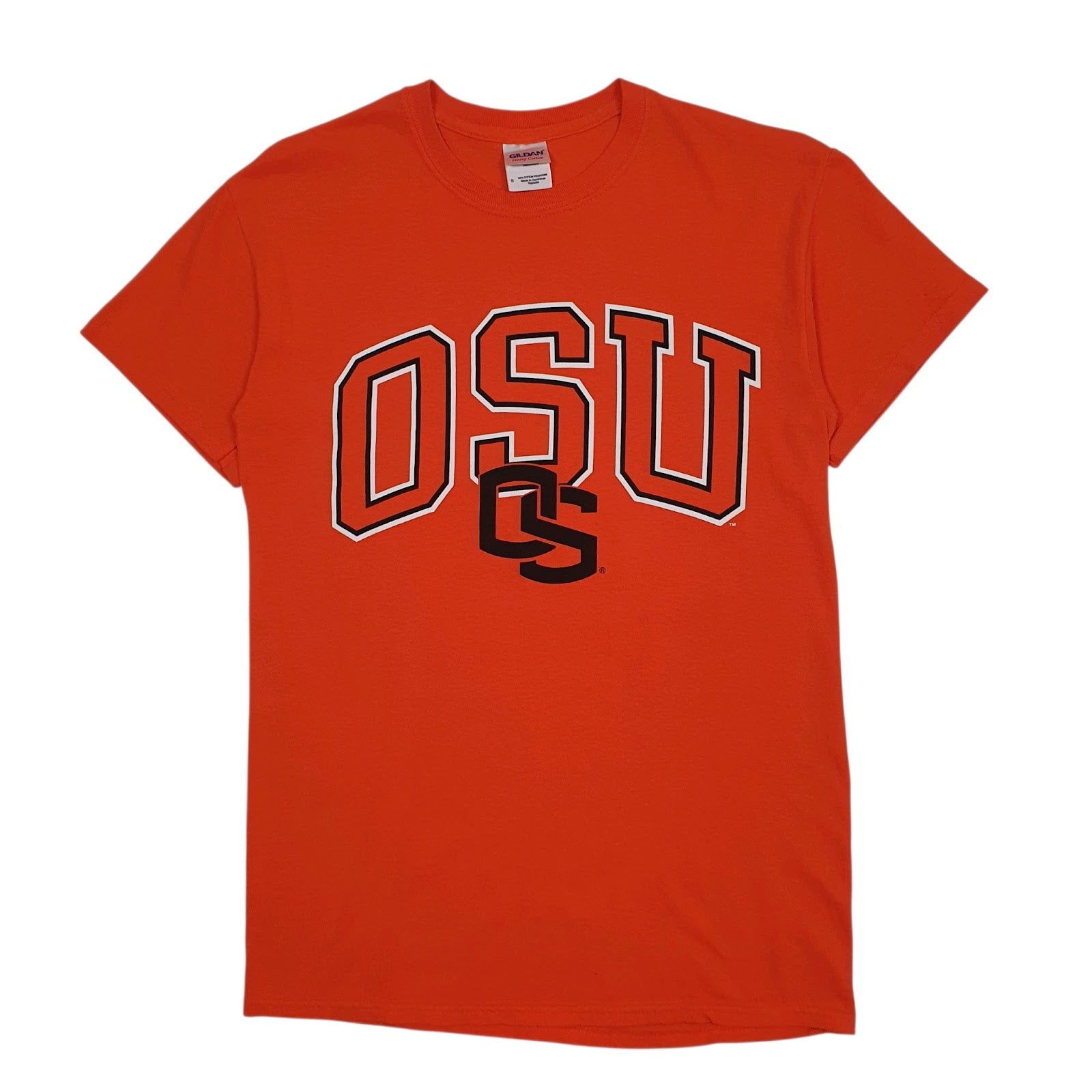 Mens Orange Gildan Oklahoma State University Short Sleeve T Shirt