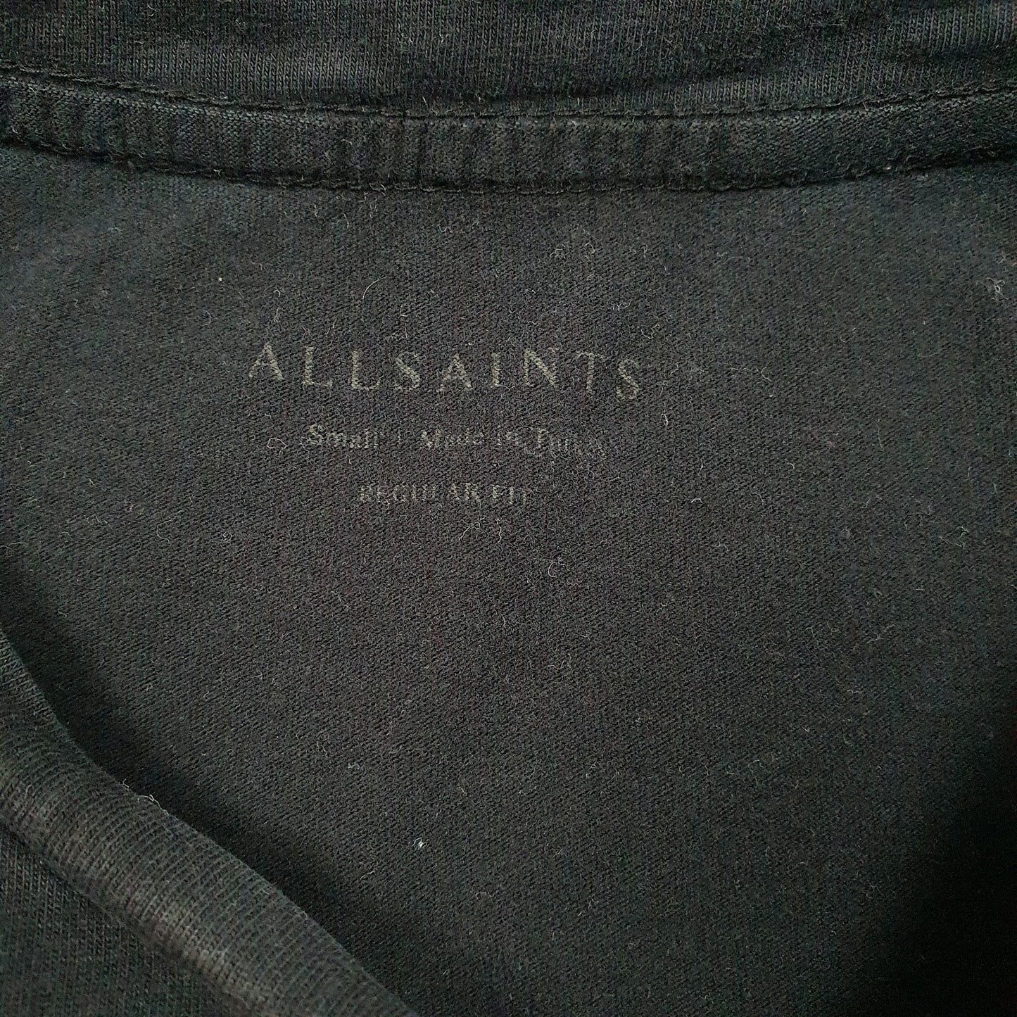 Mens Black All Saints   T Shirt
