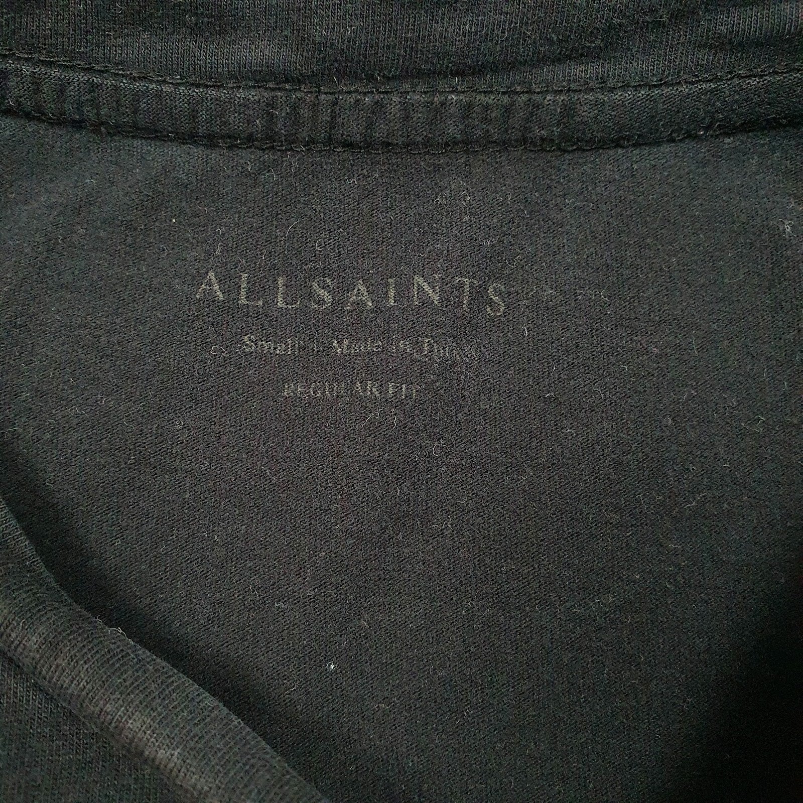 Mens Black All Saints   T Shirt