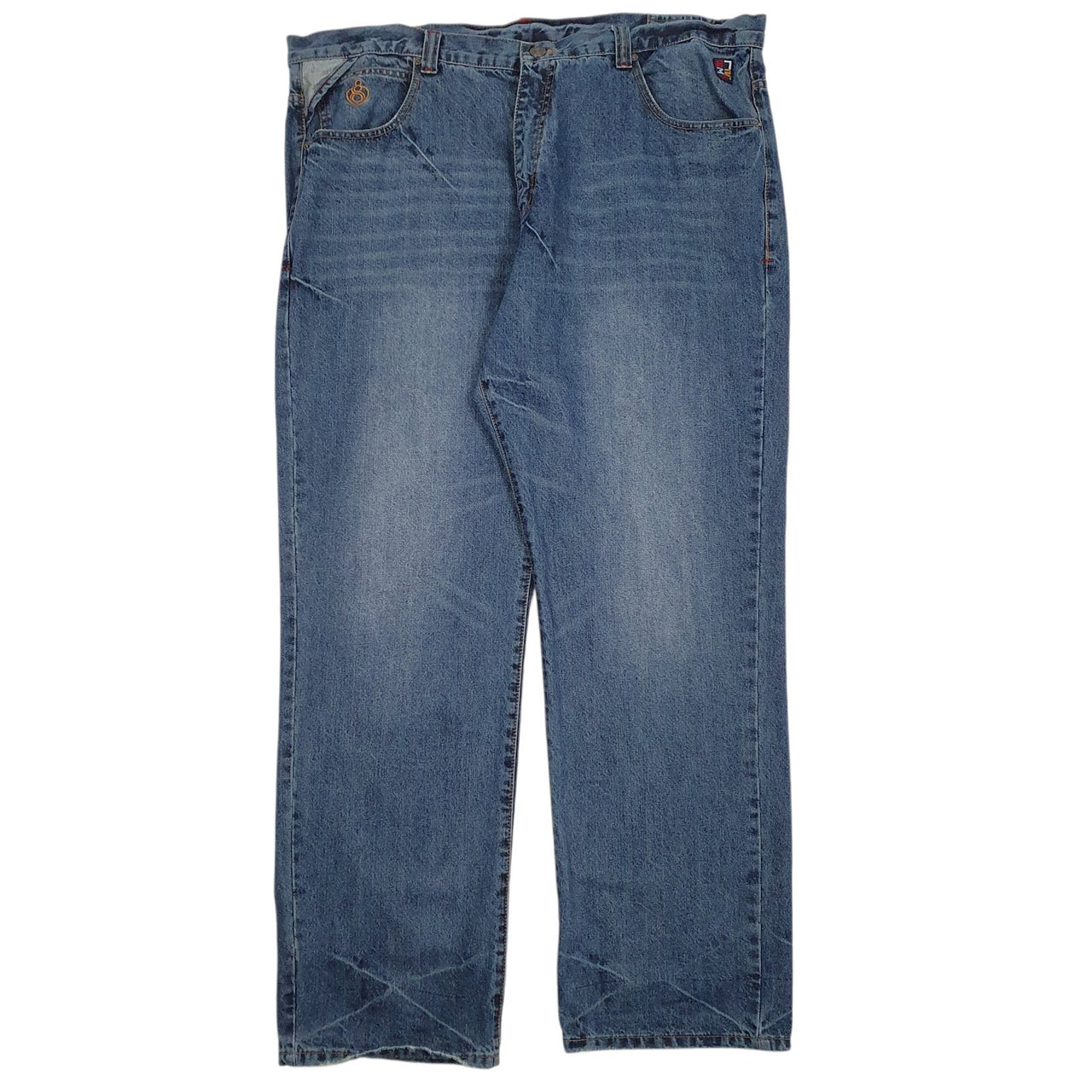 Mens Blue Eight 732 Y2K Native American Casual JeansW46 L35