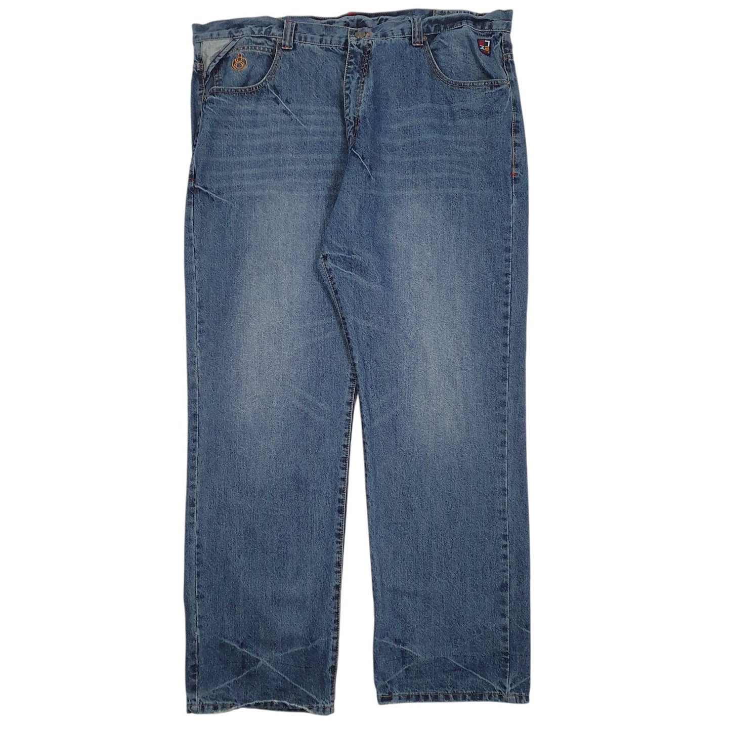 Mens Blue Eight 732 Y2K Native American Casual JeansW46 L35