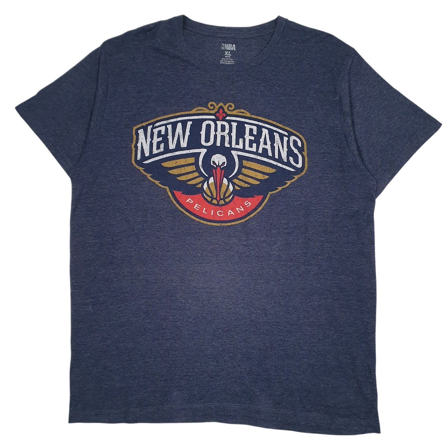 Mens Blue NBA New Orleans Pelican Short Sleeve T Shirt