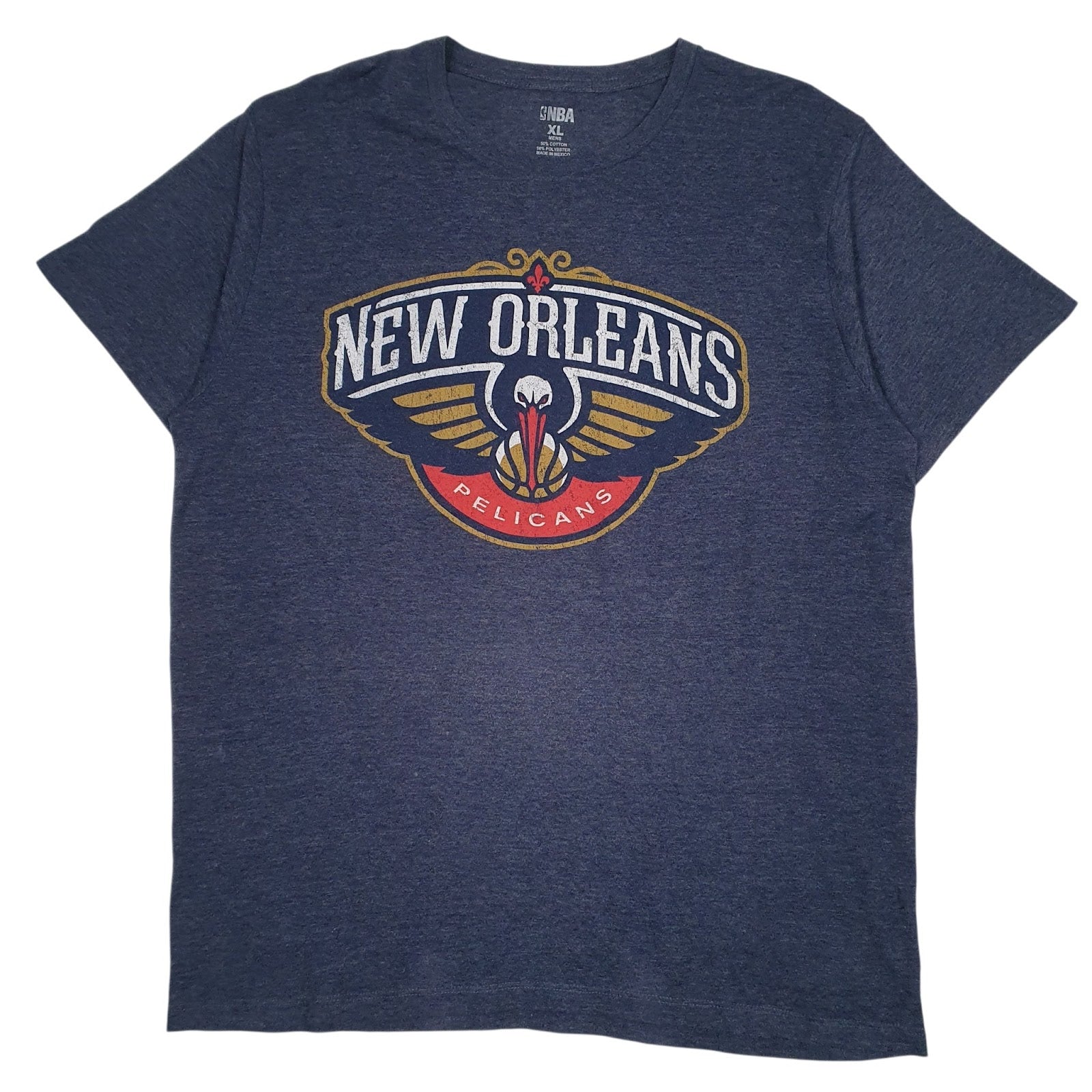 Mens Blue NBA New Orleans Pelican Short Sleeve T Shirt