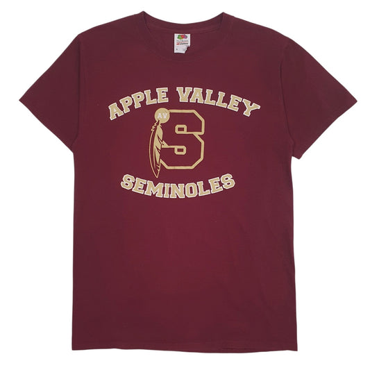 Mens Burgundy Fruit Of The Loom Apple Valley Seminoles Short Sleeve T Shirt