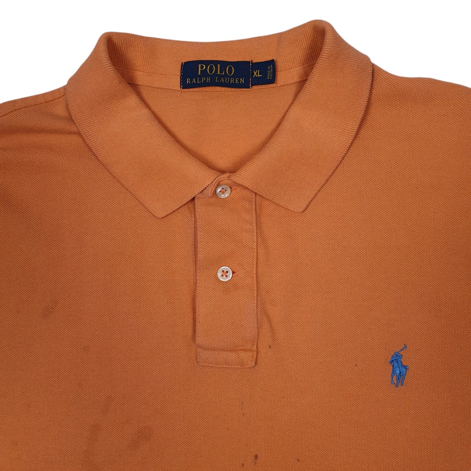 Mens Orange Polo Ralph Lauren  Turtle Neck Polo Shirt