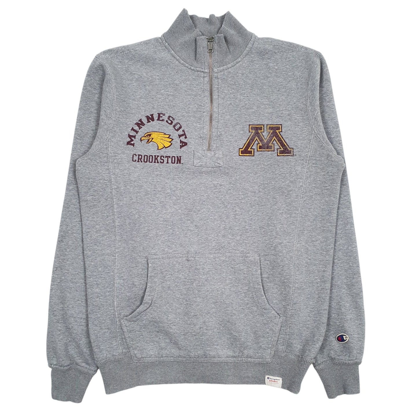 Mens Grey Champion Minnesota Crookston Quarter Zip Jumper