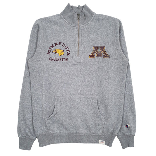 Mens Grey Champion Minnesota Crookston Quarter Zip Jumper