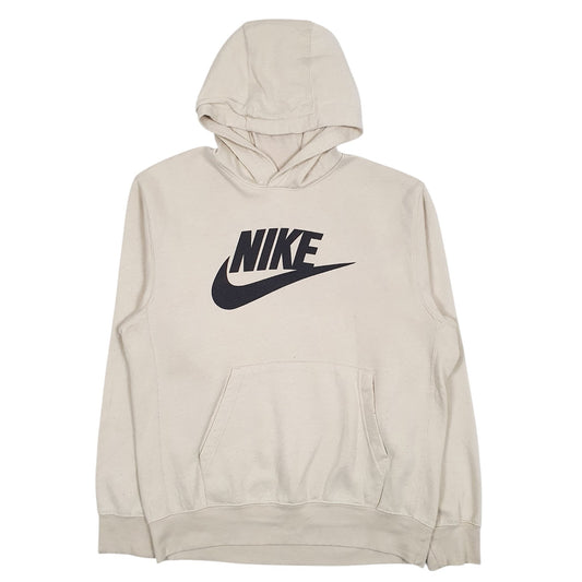 Mens Beige Nike Spellout Hoodie Jumper