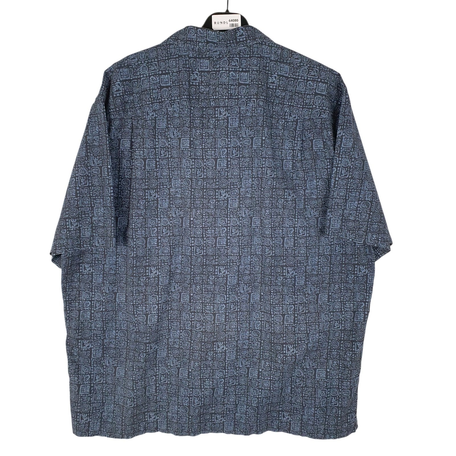 Mens Blue L.L.Bean Aztec  Shirt