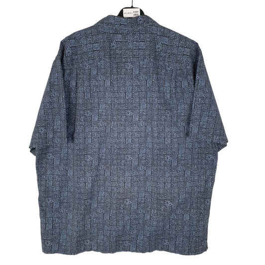 Mens Blue L.L.Bean Aztec  Shirt