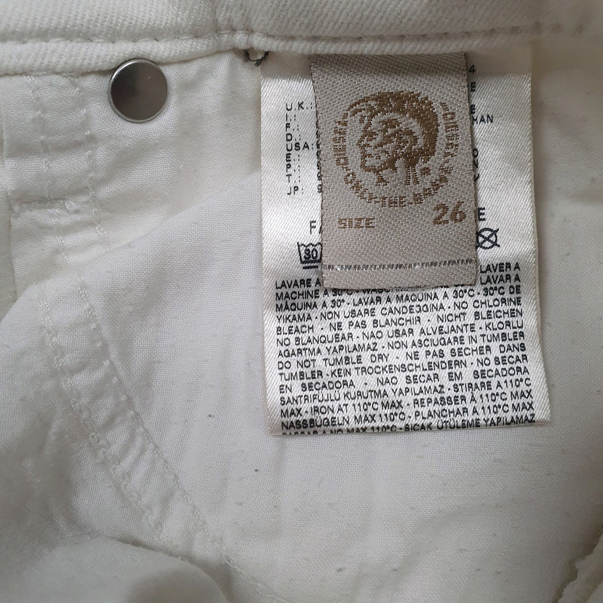 Womens White Diesel   Jeans