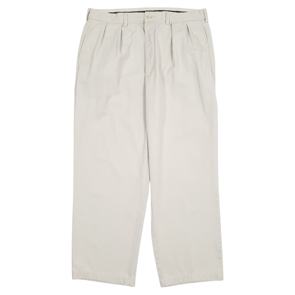 Mens Cream Polo Ralph Lauren Pleated Chino Trousers
