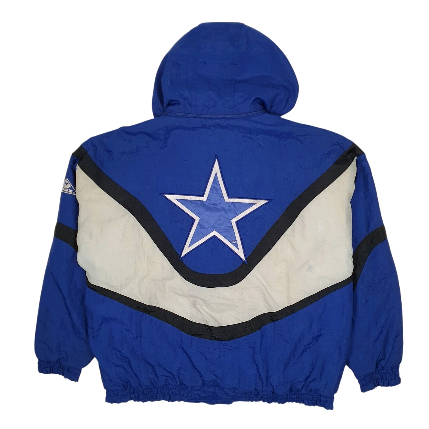 Mens Blue Apex One Pro Line Dallas Cowboys NFL Vintage 90s Full Zip Coat