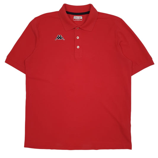 Mens Red Kappa  Short Sleeve Polo Shirt