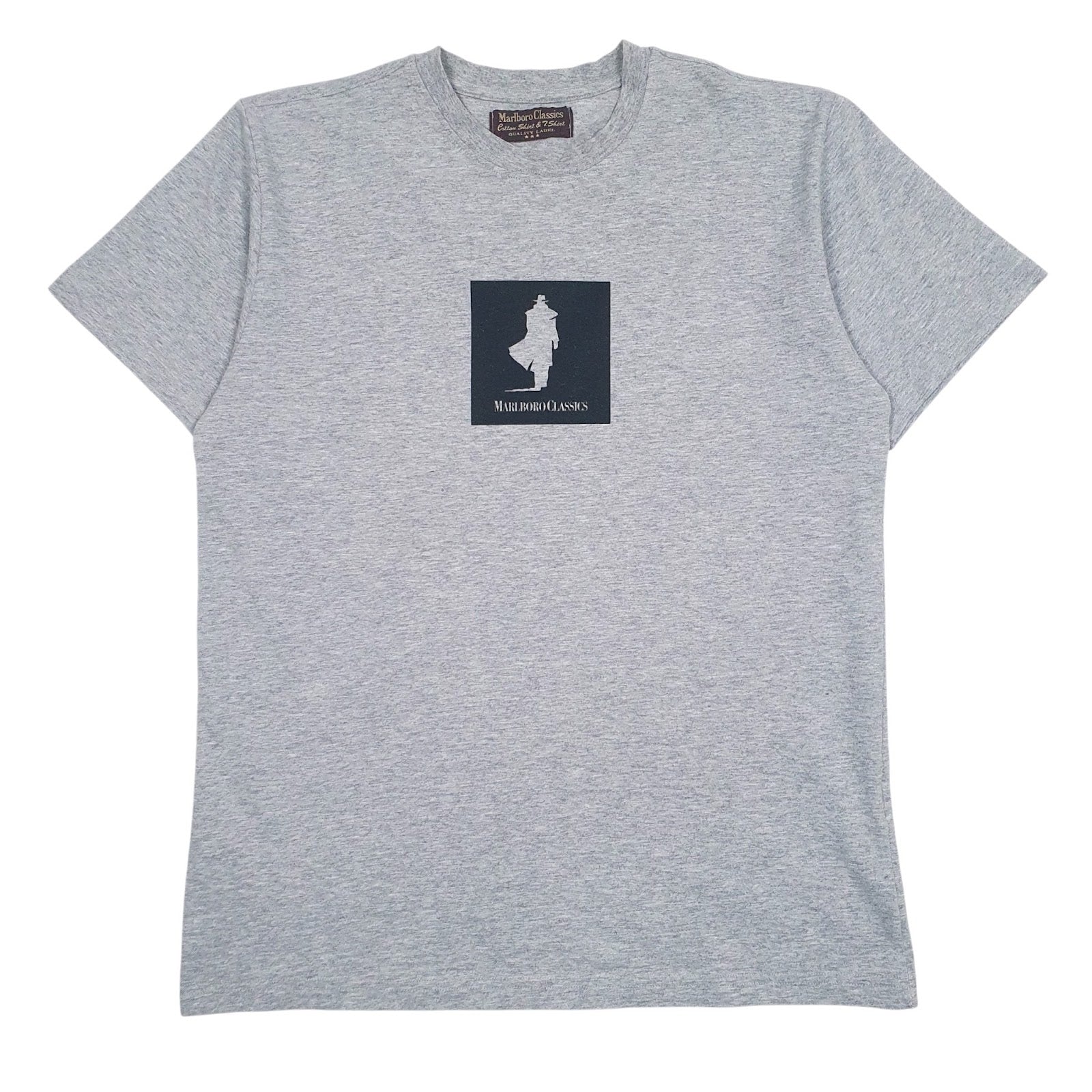 Mens Grey Marlboro Classics  Short Sleeve T Shirt