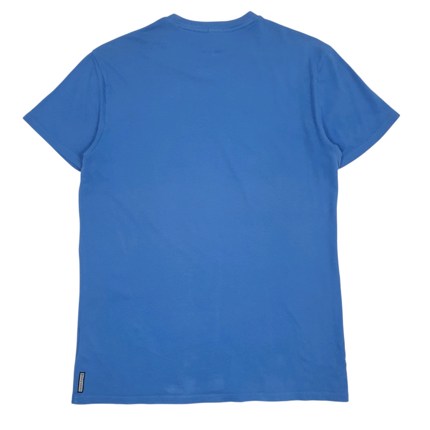 Mens Blue Armani Jeans Spellout Slim  T Shirt