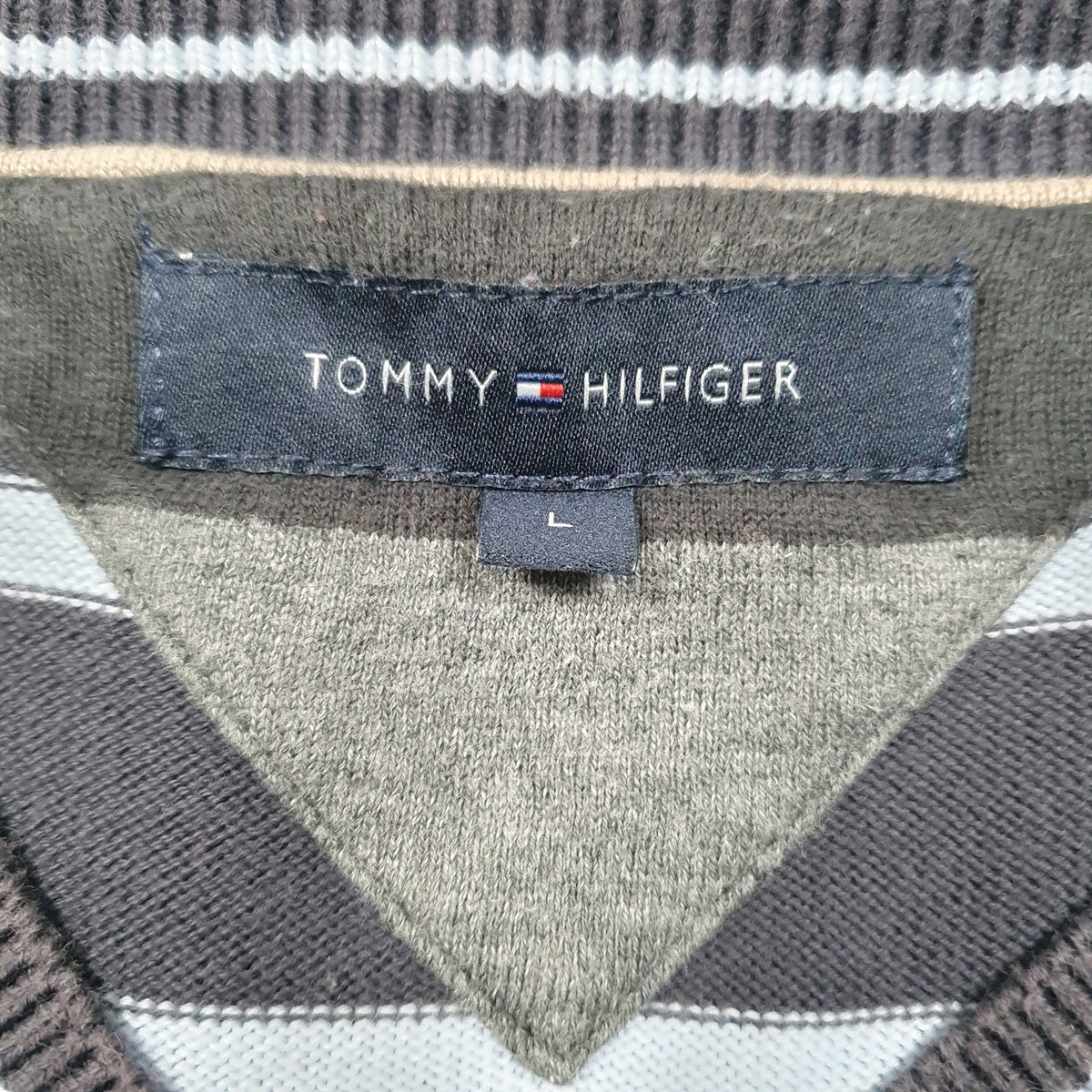 Mens Grey Tommy Hilfiger Lightweight Crewneck Jumper