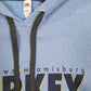 Mens Blue Fruit Of The Loom Turkey Trot Hoodie Jumper