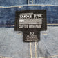 Mens Blue Smoke Rise Distressed  Shorts