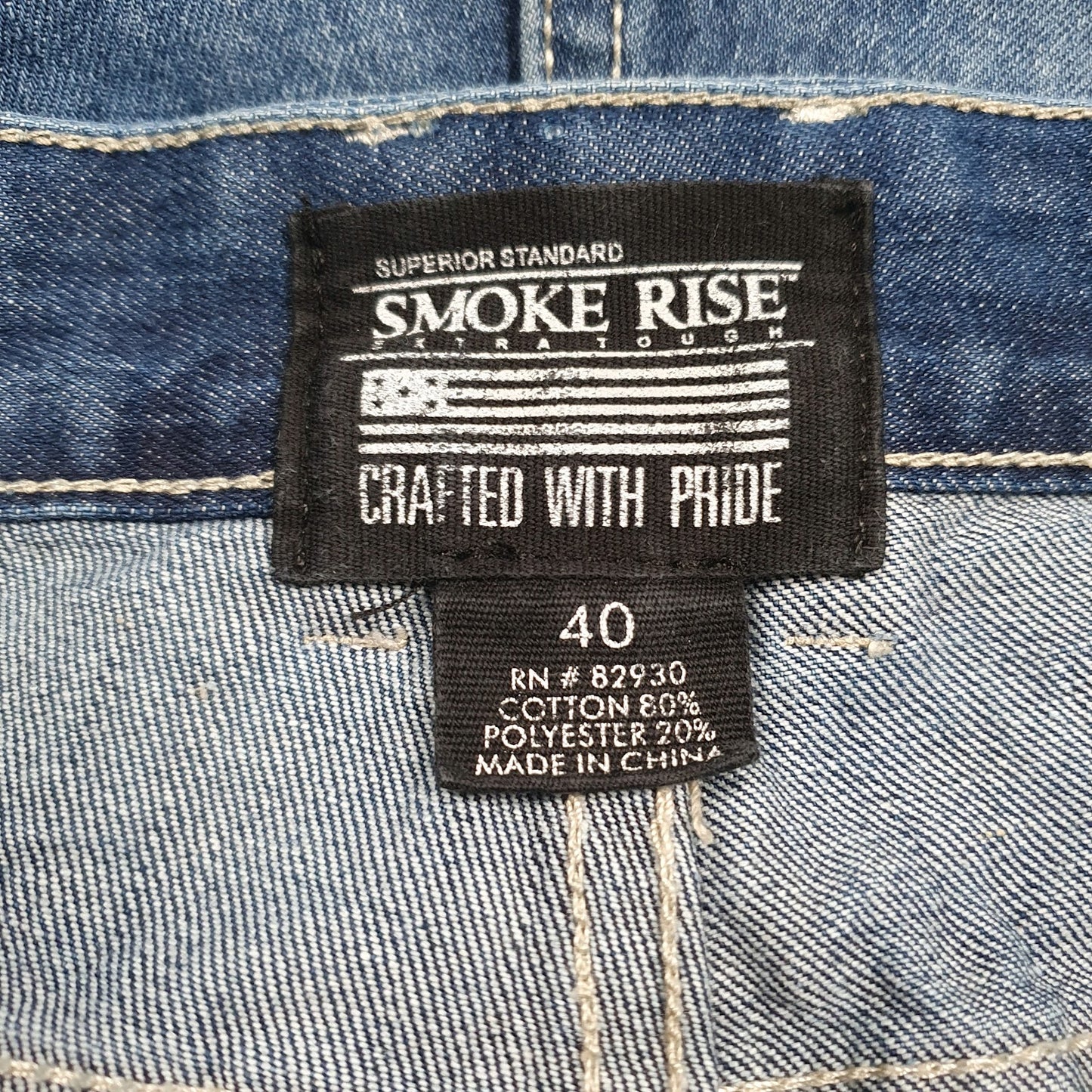 Mens Blue Smoke Rise Distressed  Shorts