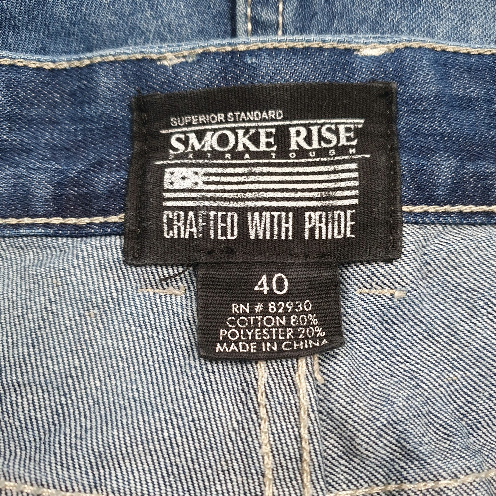 Mens Blue Smoke Rise Distressed  Shorts